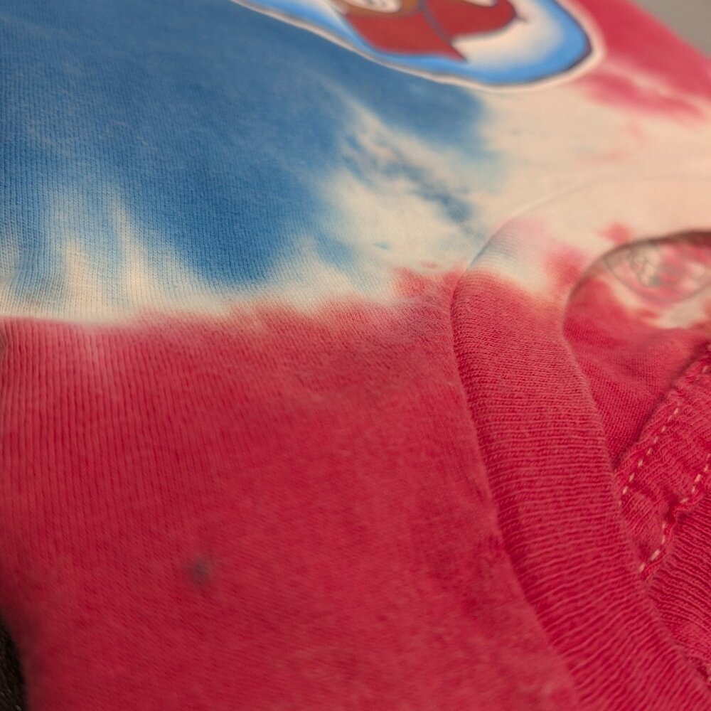 Buc-ee’s Tie Dye 4th of July T-Shirt Let's Get It Poppin' Red White Blue Medium - Picture 15 of 16